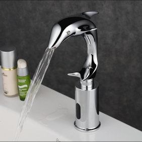 Capteur contemporain froide Finition Chrome robinet d'évier salle de bains F0133