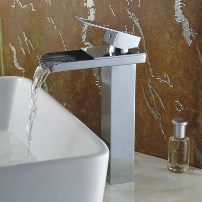 Mitigeur Chromé Evier Effet Cascade Pour Salle de Bain R0510H