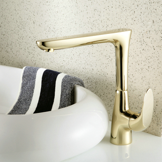 Contemporain mitigeur Centerset Robinet lavabo Ti-finition PVD TP0490G